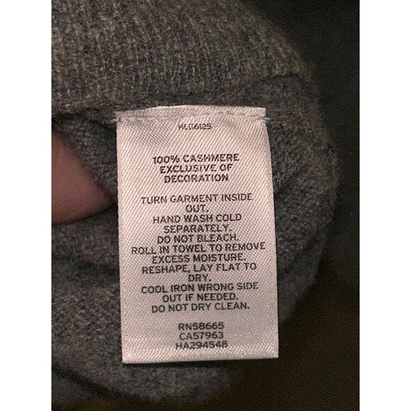 Halogen Seen on TV Mindy Project Gray Rhinestone Cashmere Embellished Sweater - Picture 3 of 5